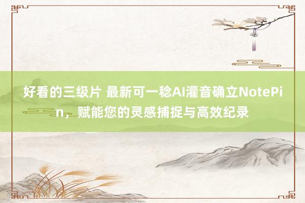 好看的三级片 最新可一稔AI灌音确立NotePin，赋能您的灵感捕捉与高效纪录