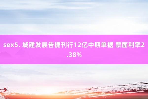 sex5. 城建发展告捷刊行12亿中期单据 票面利率2.38%