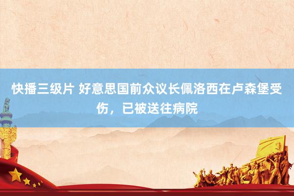 快播三级片 好意思国前众议长佩洛西在卢森堡受伤，已被送往病院