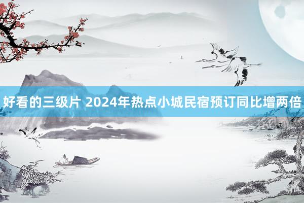 好看的三级片 2024年热点小城民宿预订同比增两倍