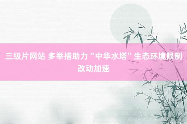三级片网站 多举措助力“中华水塔”生态环境限制改动加速