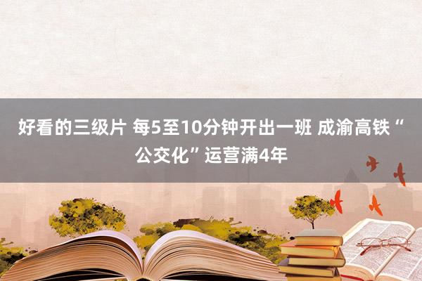 好看的三级片 每5至10分钟开出一班 成渝高铁“公交化”运营满4年