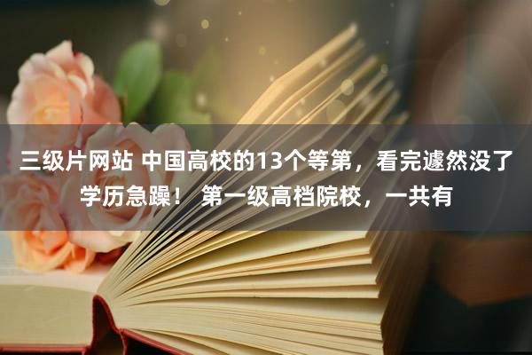 三级片网站 中国高校的13个等第，看完遽然没了学历急躁！ 第一级高档院校，一共有