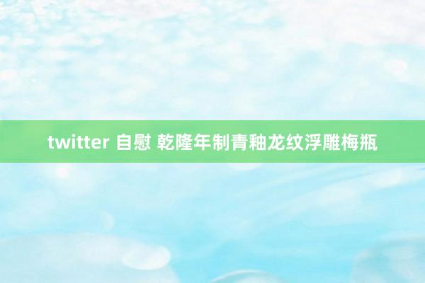 twitter 自慰 乾隆年制青釉龙纹浮雕梅瓶