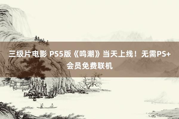 三级片电影 PS5版《鸣潮》当天上线！无需PS+会员免费联机