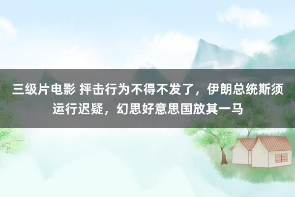 三级片电影 抨击行为不得不发了，伊朗总统斯须运行迟疑，幻思好意思国放其一马