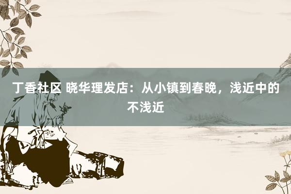 丁香社区 晓华理发店：从小镇到春晚，浅近中的不浅近