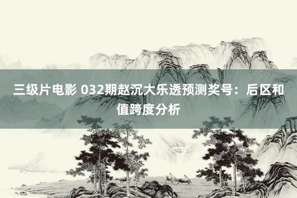 三级片电影 032期赵沉大乐透预测奖号：后区和值跨度分析
