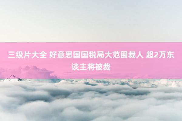 三级片大全 好意思国国税局大范围裁人 超2万东谈主将被裁