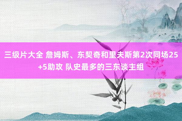 三级片大全 詹姆斯、东契奇和里夫斯第2次同场25+5助攻 队史最多的三东谈主组