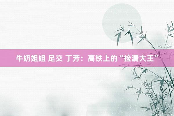 牛奶姐姐 足交 丁芳：高铁上的“捡漏大王”