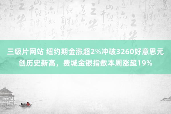 三级片网站 纽约期金涨超2%冲破3260好意思元创历史新高，费城金银指数本周涨超19%