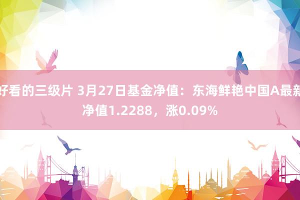 好看的三级片 3月27日基金净值：东海鲜艳中国A最新净值1.2288，涨0.09%
