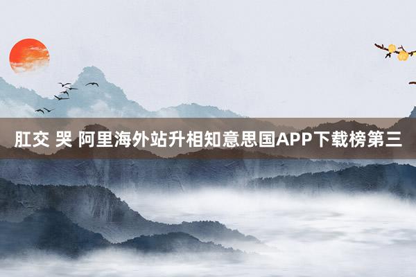 肛交 哭 阿里海外站升相知意思国APP下载榜第三