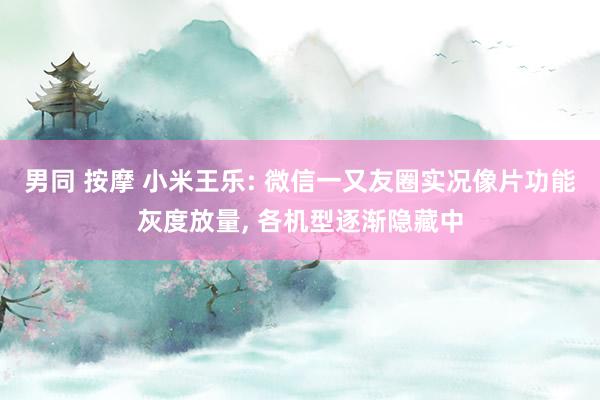 男同 按摩 小米王乐: 微信一又友圈实况像片功能灰度放量， 各机型逐渐隐藏中