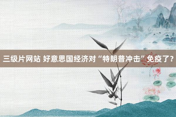三级片网站 好意思国经济对“特朗普冲击”免疫了？