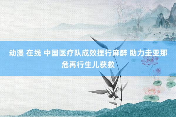 动漫 在线 中国医疗队成效捏行麻醉 助力圭亚那危再行生儿获救
