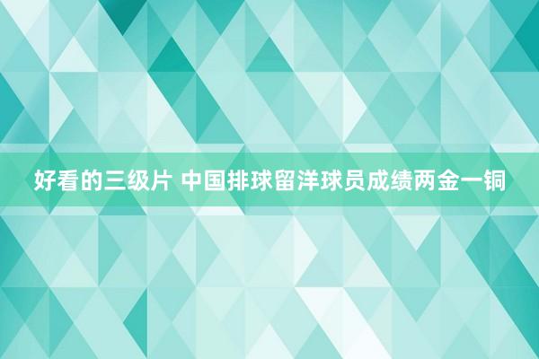 好看的三级片 中国排球留洋球员成绩两金一铜
