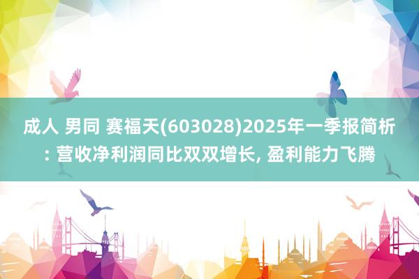 成人 男同 赛福天(603028)2025年一季报简析: 营收净利润同比双双增长， 盈利能力飞腾