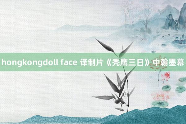 hongkongdoll face 译制片《秃鹰三日》中翰墨幕